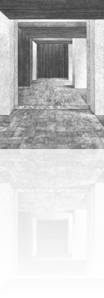 Hall A (miroir), 100x70 cm, 2014