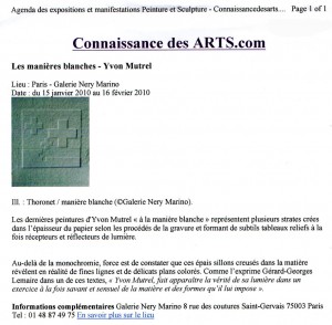 Connaissance des arts.com - 