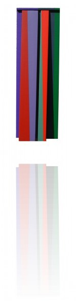 Mobile-rouge-dominant---acrylique-sur-toile-marouflee-sur-bois---Paris-2006---38-x-12.5-x-3.5-cm