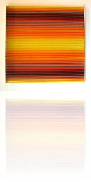 Vardanega, tiges bleu,projet, 45 x 45 cm , plexiglas 1973